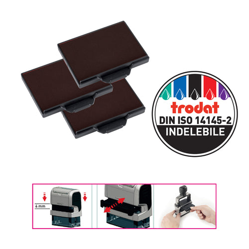 Blister Da 3 Tamponi 6/58 Nero Trodat