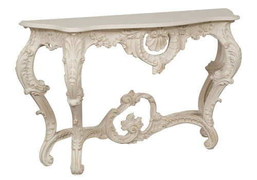 Biscottini CONSOLLE IN LEGNO FINITURA BIANCA ANTICATA MADE IN ITALY dimensioni lunghezza
