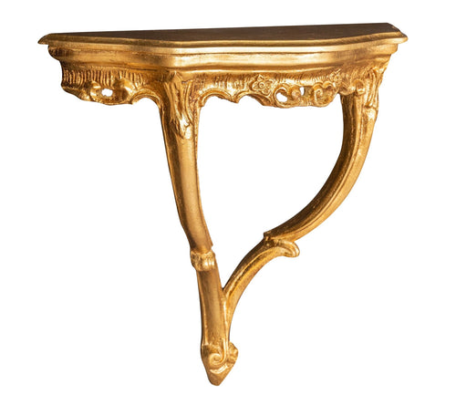 Biscottini CONSOLLE IN LEGNO FINITURA FOGLIA ORO ANTICATO MADE IN ITALY dimensioni
