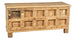 Biscottini Cassapanca antica originale in legno di teak intagliato con finitura decapata
