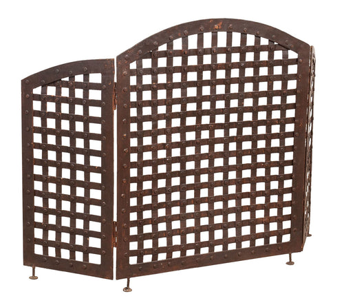 Biscottini Biscottini Parascintille ferro battuto forgiato a mano 120x3x77 decorativo