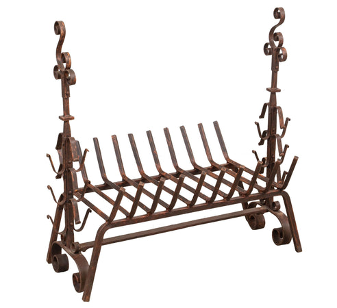 Biscottini Braciere in ferro battuto lavorato a mano L98XPR59XH90 cm Comodo pratico