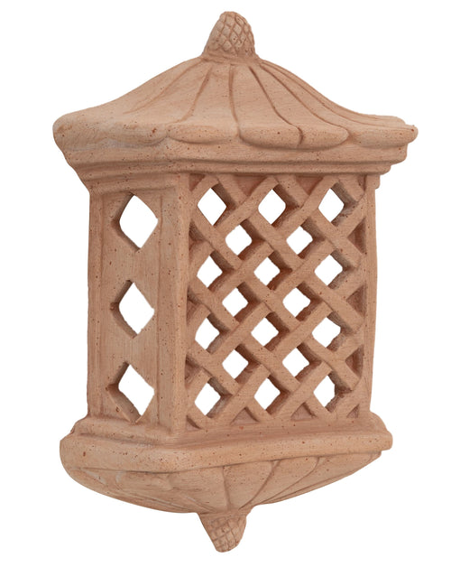 Biscottini Lanterna Lampada da parete da appendere in Terracotta 100% Made in Italy interamente Lavorata a Mano