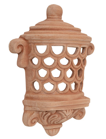 Biscottini Lanterna Lampada da parete da appendere in Terracotta 100% Made in Italy interamente Lavorata a Mano