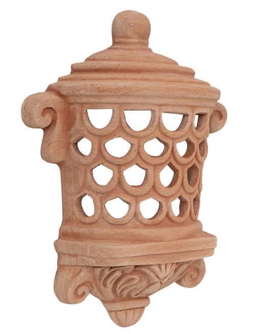 Biscottini Lanterna Lampada da parete da appendere in Terracotta 100% Made in Italy interamente Lavorata a Mano