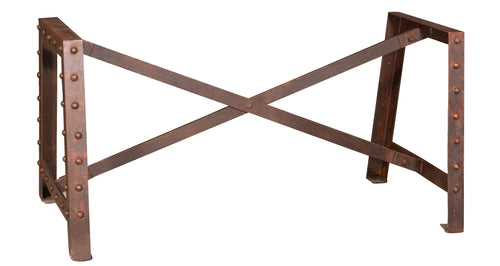 Biscottini Base Tavolo Biscottini Ferro Battuto Artigianale Robusta 146x75x72 per Piani