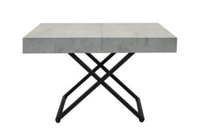 MOBILI 2G - Tavolo tavolino trasformabile salvaspazio moderno cemento 120x80