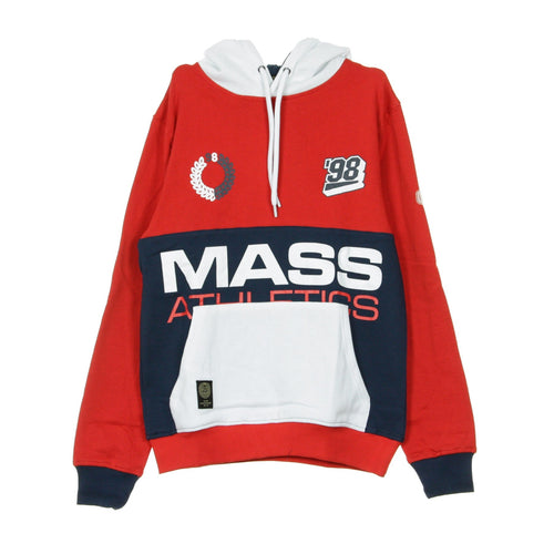 MASS DENIM Felpa Cappuccio Uomo Meeting Navy/red da uomo