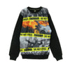 MASS DENIM Felpa Girocollo Uomo Do Not Cross Black da uomo