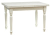 Biscottini Tavolo Country allungabile in legno massello di tiglio finitura bianca anticata L120xPR80xH80 cm. Made in Italy