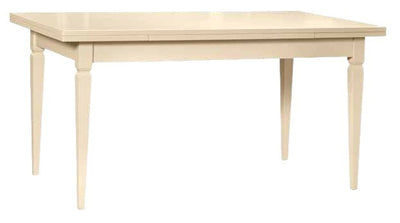 MOBILI 2G - Tavolo rettangolare allungabile legno shabby avorio 160x85x85