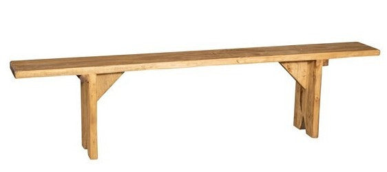 Biscottini Panca Biscottini Legno Massello Tiglio Made Italy 200x25x50 Finitura Naturale