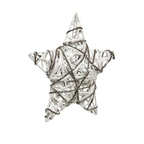 Stella luminosa bianca con luci LED color oro per decorazioni natalizie