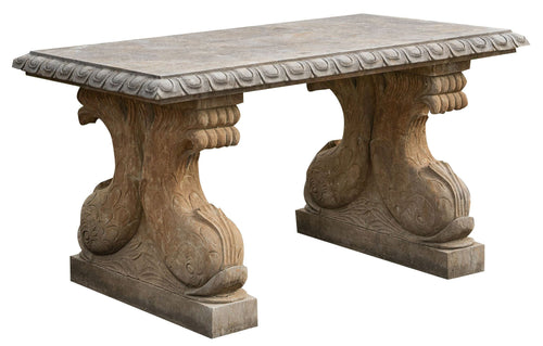 Biscottini Tavolo in Pietra da Esterno L150xPR85xH80, Decorazione per Esterno Splendido