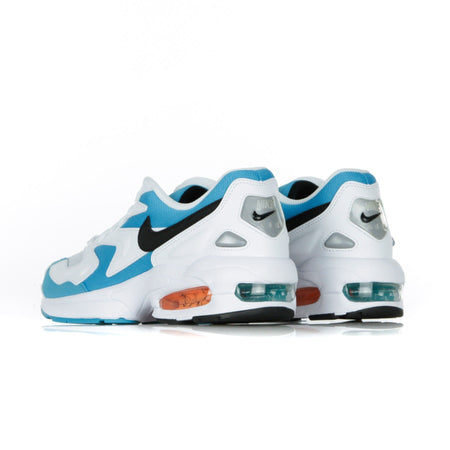 Nike Scarpa Bassa Uomo Air Max 2 Light White/black/blue Lagoon/laser Orange da uomo