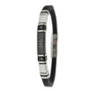 Bracciale Unisex in Gomma e Acciaio con Incisione Quattro Mori - I Giampini