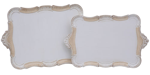 Biscottini SET DUE VASSOI IN LEGNO FIORENTINI