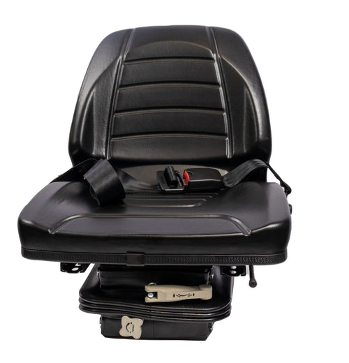 Sedile 450 in sky nero con molleggio meccanico e cintura