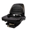 Sedile 450 in sky nero con molleggio meccanico e cintura