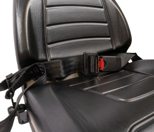 Sedile 450 in sky nero con molleggio meccanico e cintura