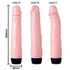 Offerta lancio 6 pezzi realGOOS®Vibratore economico in TPE morbido flessibile color carne dildo vibrante