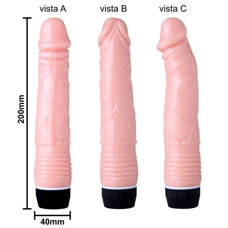 Offerta lancio 6 pezzi realGOOS®Vibratore economico in TPE morbido flessibile color carne dildo vibrante