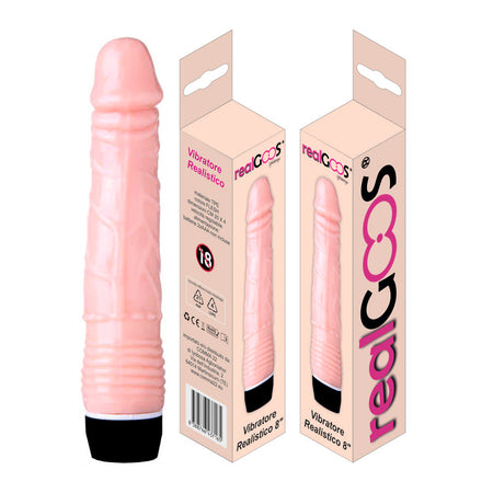 Offerta lancio 6 pezzi realGOOS®Vibratore economico in TPE morbido flessibile color carne dildo vibrante