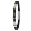 Bracciale Unisex in Gomma e Acciaio con Incisione Quattro Mori - I Giampini
