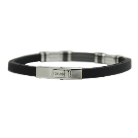 Bracciale Unisex in Gomma e Acciaio con Incisione Quattro Mori - I Giampini