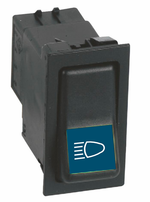 Interruttore basculante ON-OFF 12V fari abbaglianti