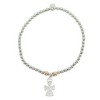 Bracciale Elastico Donna in Argento 925 con Pendente Angelo e Zirconi - I Giampini