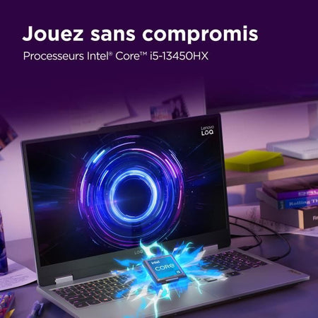 LENOVO LOQ 15IRX10 PC portatile da gioco  Senza Windows - 15'' FHD 144 Hz - Core i5-13450HX - RTX 5060 115 W - 16 GB di RAM - 512 GB SSD