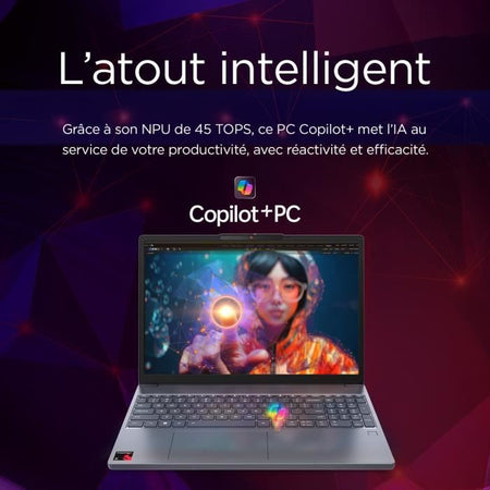 Laptop LENOVO IdeaPad Slim 3 15Q8X10 15.3 WUXGA IPS - Qualcomm Snapdragon X - 16 GB - 512 GB - Cover in alluminio - Copilot +