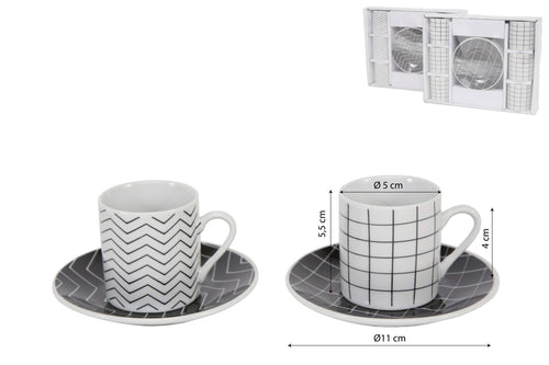 Servizio da Caffè servizio da 6 con decorazioni