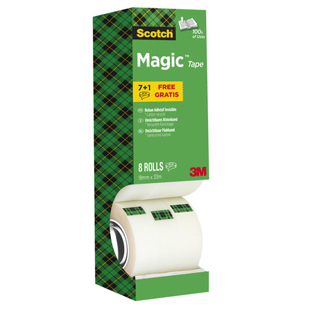Value Pack 7+1 Nastri Adesivi Scotch Magic 810 19Mmx33Mt