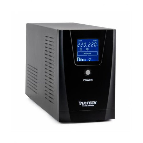 VULTECH UPS1500VA-PURE - GRUPPO DI CONTINUIT LINE INTERACTIVE CON ONDA SINUSOIDALE PURA - LCD - 2 PRESE - 1 PRESA IEC13