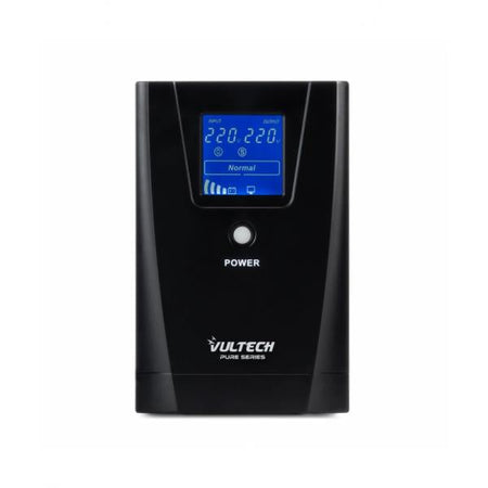 VULTECH UPS1000VA-PURE - GRUPPO DI CONTINUIT LINE INTERACTIVE CON ONDA SINUSOIDALE PURA - LCD - 2 PRESE - 1 PRESA IEC13