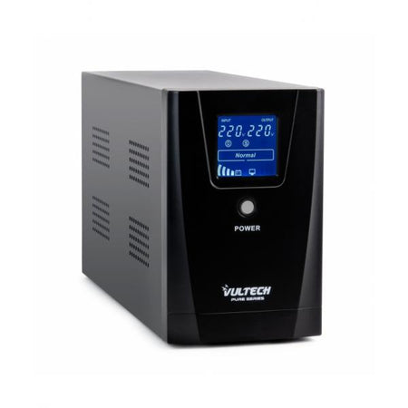 VULTECH UPS1000VA-PURE - GRUPPO DI CONTINUIT LINE INTERACTIVE CON ONDA SINUSOIDALE PURA - LCD - 2 PRESE - 1 PRESA IEC13