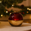 Candela profumata in cofanetto palla di vetro per decorazioni natalizie Ø 10 cm