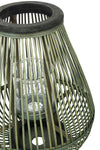 Lanterna con tre piedi da esterno in bamboo decorazione per giardino h 61.5 cm
