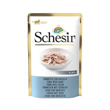 Schesir Jelly Tonnetto con Nasello Bustina per Gatti Adulti 85gr