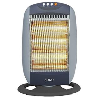 SOGO Stufa alogena 1200W oscillante 3 livelli di calore