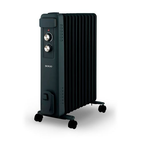 SOGO Radiatore ad olio / 11 elementi termosifone 2500W / 3 livelli di calore