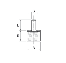 Piede maschio 100x50 M16x45
