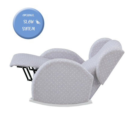 Poltrona Micuna Flor Slow System in Tessuto Galaxy Grey