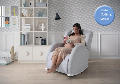 Poltrona Micuna Flor Slow System in Tessuto Galaxy Grey