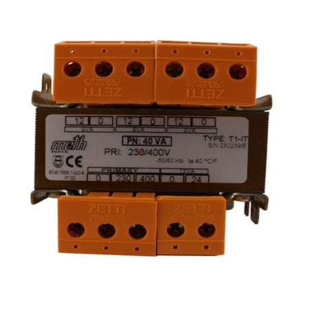 Trasformatore 40VA 0-230-400/0-24V-3X (0-12V) Aleyay