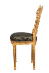 Biscottini Biscottini Sedia Poltroncina Stile Francese Luigi XVI Legno Faggio Foglia Oro