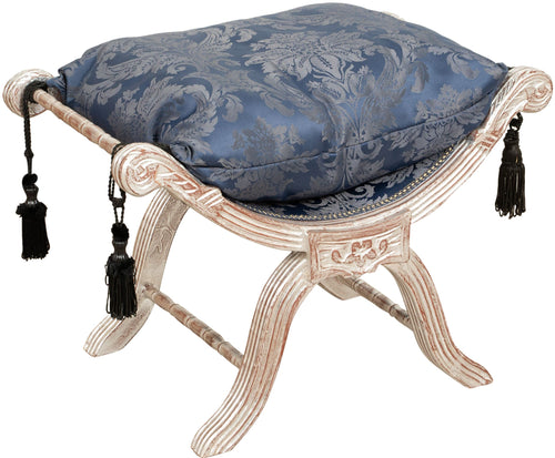 Biscottini Biscottini Panchetta Luigi XVI Faldistorio Legno Faggio Intagliato Foglia