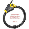 Antifurto - MASTER LOCK - Python 8433EURD - Lunghezza regolabile da 30 cm a 1,8 m - Acciaio intrecciato - Nero